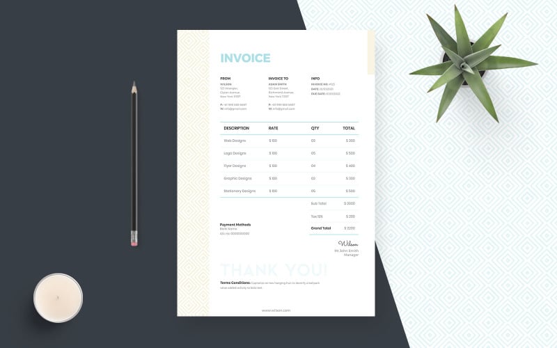 Download Фирменный стиль "Creative Invoice - Corporate Identity Template" / Creative Invoice - Corporate Identity Template - Фирменный стиль на тему графика creative,minimal,template,templates,personal,corporate,business,freelancer,freelancers,invoice,payment,pay,trendy,bill,bills,web,website,graphic,design,designer