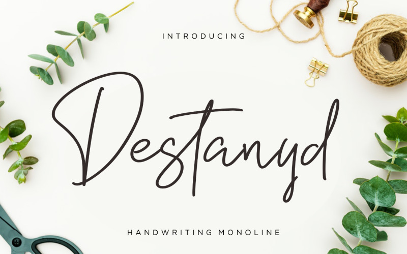 Destanyd Handschrift Monoline Schriftart