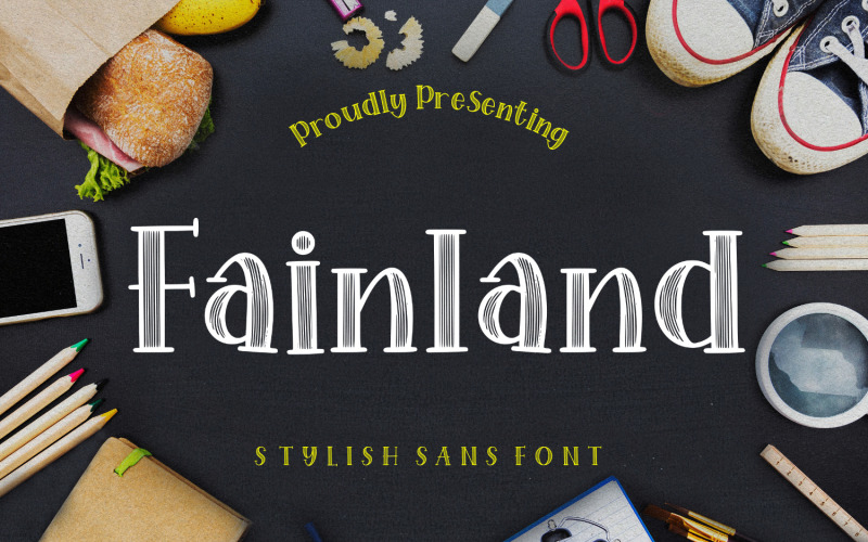 Download Шрифт "Fainland Stylish Sans Font" / Fainland Stylish Sans Font - Шрифт на тему графика branding,condensed,display,serif,classy,handdrawn,handlettering,handwritten,handwritting,casual,modern,logo,typography,elegant
