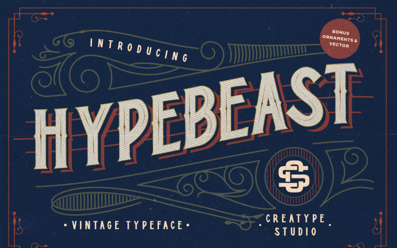 Download Шрифт "Hypebeast - Layered &amp; Vintage Font" / Hypebeast - Layered &amp; Vintage Font - Шрифт на тему графика script,typography,retro,handwriting,bold,branding,vintage,monoline,logo,event,fashion,masculine,signature,classy,display