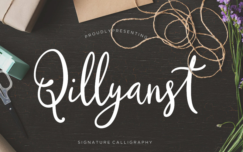 Каллиграфический шрифт Qillyanst Signature