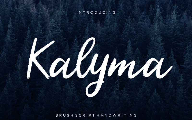 Kalyma画笔草书字体