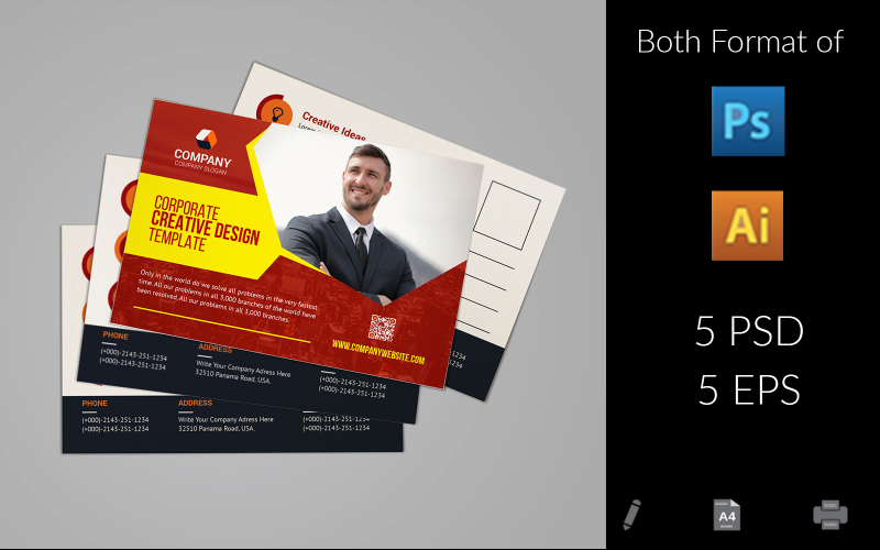 Download Фирменный стиль "Post Card" / Post Card - Фирменный стиль на тему графика 6x4,ad,advert,advertisement,agent,business,business postcard,company,construction,consulting,corporate,creative,design,flyer,housing,illustrator post card,invite post card,post card,post card