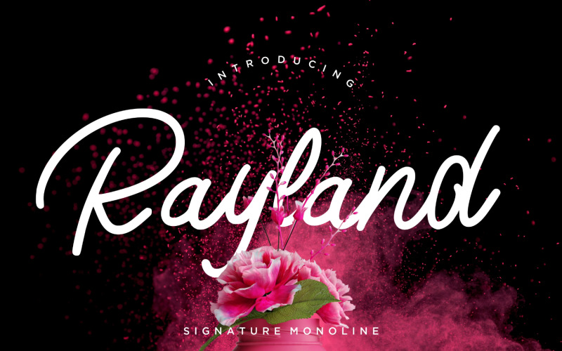 Rayland Signature Monoline-lettertype