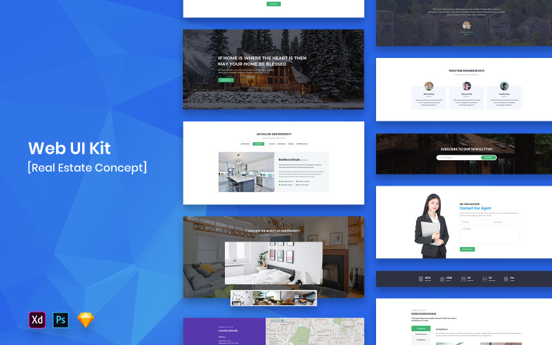 Web UI-kit voor onroerend goed