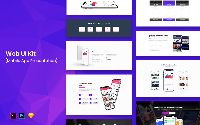 App-presentatie Web UI-kit