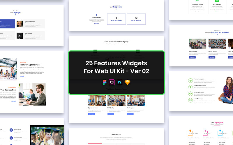 25 Funciones Widgets para Web UI Kit Ver-02