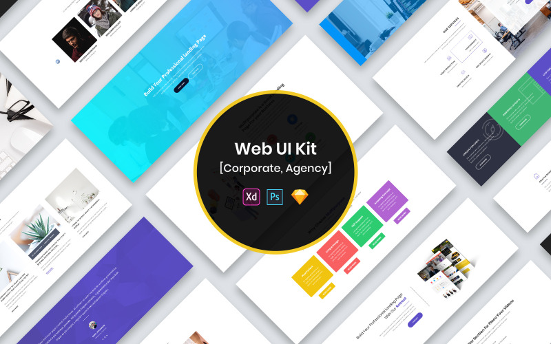 Kit d'interface utilisateur Web pour agence d'entreprise