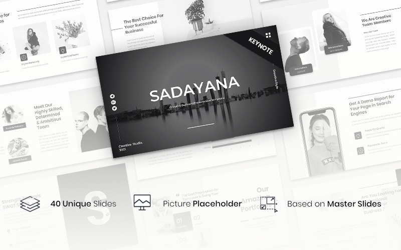 Sadayana - Kreativ företagspresentation - Keynote-mall