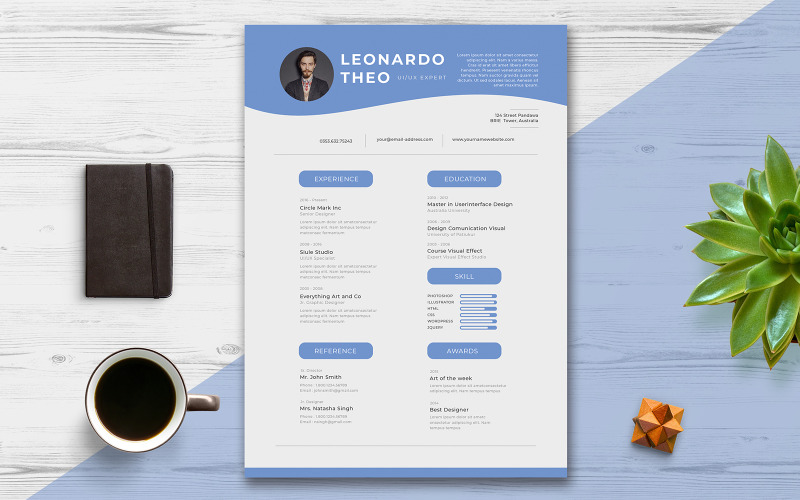 Download Резюме "Simple Resume Template" / Simple Resume Template - Резюме на тему графика resume,simple,cv,printtable,modern,creative cv