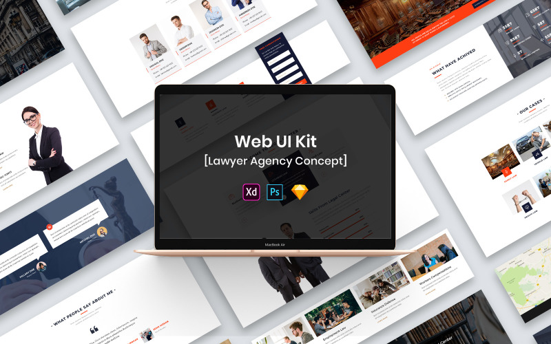 Web UI Kit voor advocatenbureau