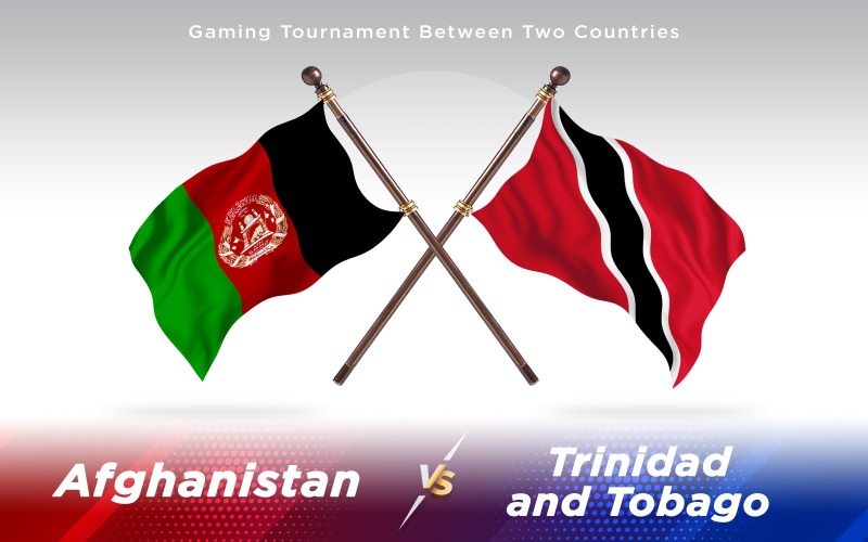 Afghanistan contre Trinité-et-Tobago deux drapeaux de pays - Illustration