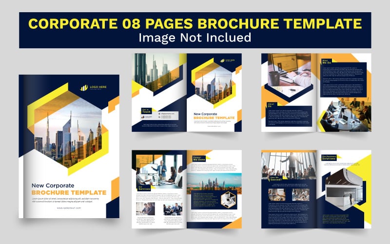 Brochure pliante multipage - Modèle d'identité d'entreprise
