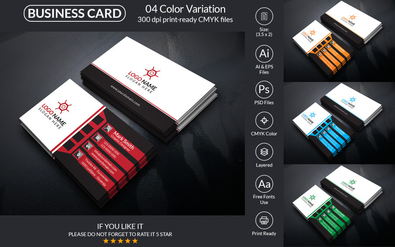 Download Фирменный стиль "Business Card Design - Corporate Identity Template" / Business Card Design - Corporate Identity Template - Фирменный стиль на тему графика abstract,background,branding,business,business card,business card design,business card template,corporate business card,modern business card,creative business card,print design,clean,colorful