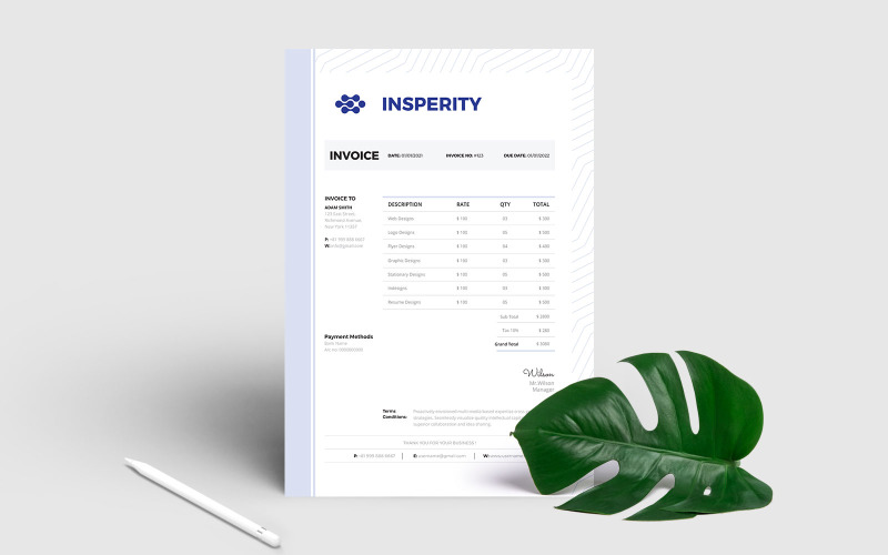 Download Фирменный стиль "Creative Invoice - Corporate Identity Template" / Creative Invoice - Corporate Identity Template - Фирменный стиль на тему графика creative,invoice,template,personal,corporate,business,use,print,templates,minimal,client,clients,bill,pay,payment