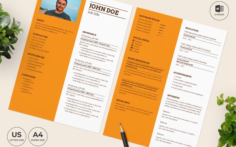 Baker CV Resume Template