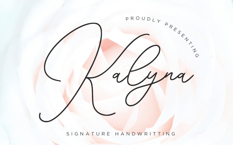 Carattere calligrafico firma Kalyna