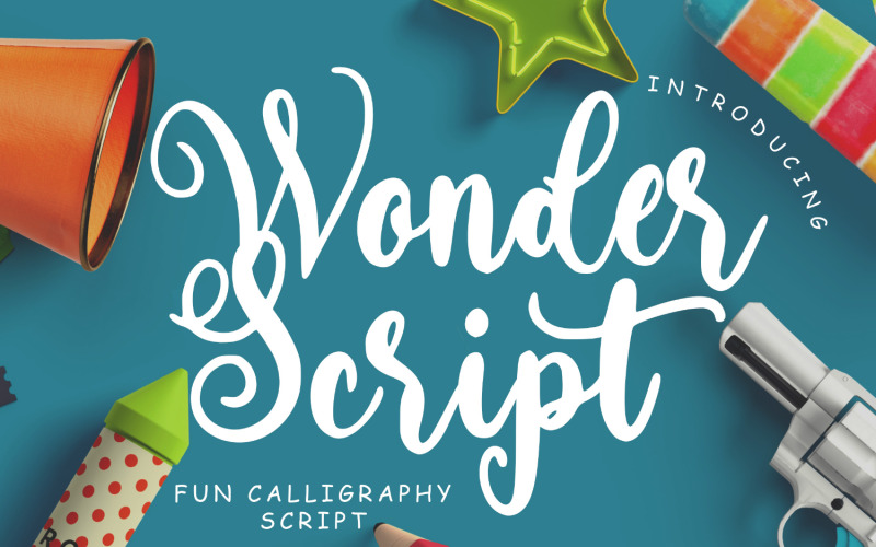 Fonte divertida de caligrafia Wonder Script