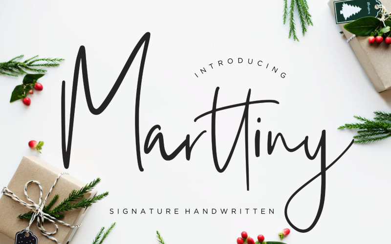 Fuente manuscrita de Marttiny Signature