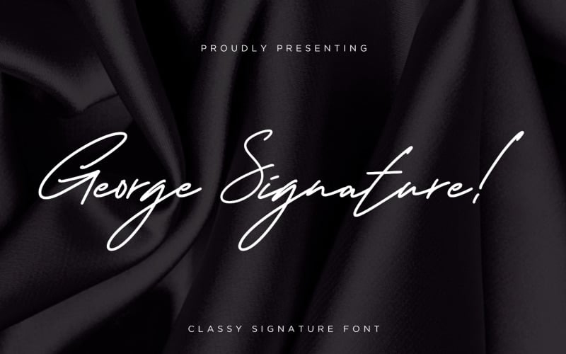 Download Шрифт "George Signature Classy Font" / George Signature Classy Font - Шрифт на тему графика script,branding,handwriting,handwritten,brush,quotes,calligraphy,logo,typography,signature,elegant,invitation,wedding,vintage,fashion