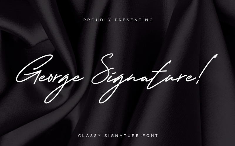 George Signature előkelő betűtípus