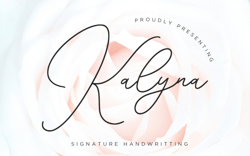 Kalyna handtekening handgeschreven lettertype