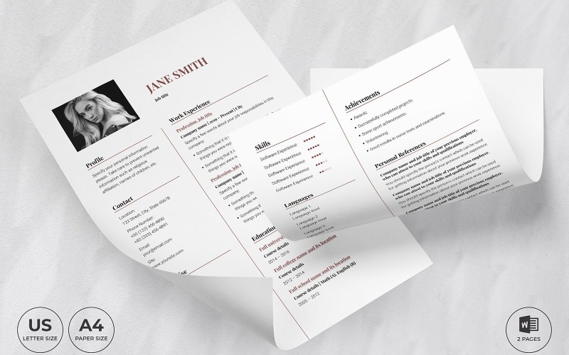 Plantilla de CV de artista de maquillaje