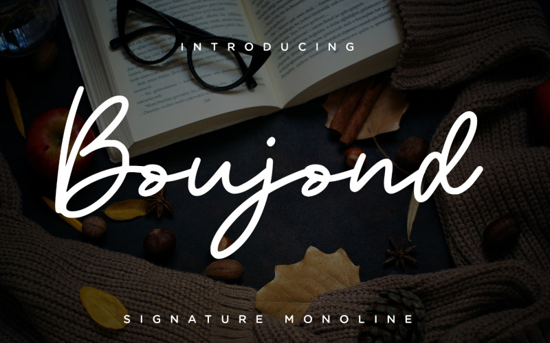 Шрифт монолінії Boujond Signature