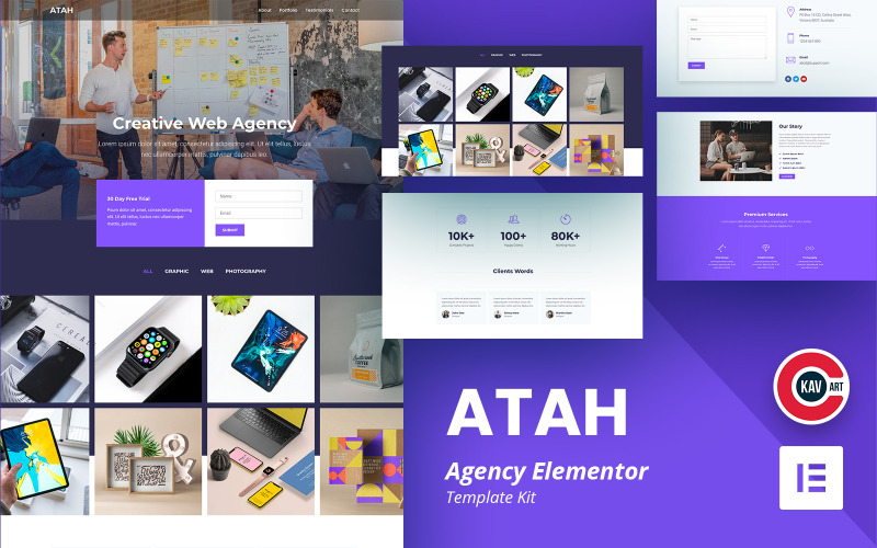 Atah - Agenturvorlage - Elementor Kit