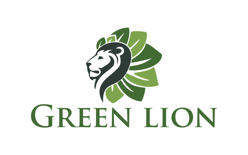Download Шаблон логотипа "Green Lion Logo Template" / Green Lion Logo Template - Шаблон логотипа на тему графика green,animal,nature,lion,wildlife,wild,illustration,graphic,feline,design,outdoor,character,leo,black,danger,symbol,tree,natural,logo,vector