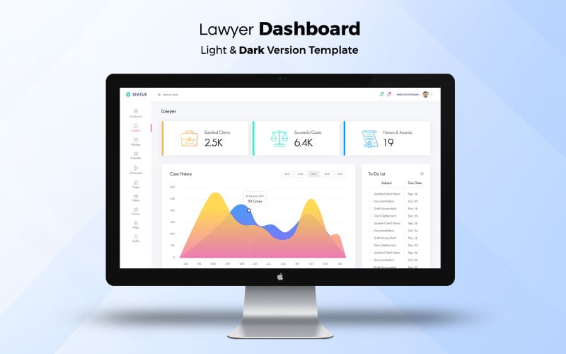 Lawyer Admin Dashboard UI Elements