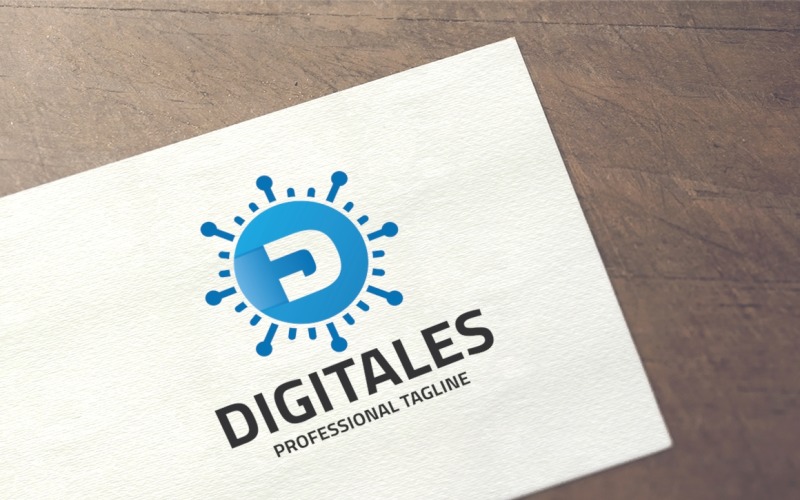 Download Шаблон логотипа "Letter D - Digitales Logo Template" / Letter D - Digitales Logo Template - Шаблон логотипа на тему графика agency,brand,branding,business,creation,creative,d letter,d logo,data,design,developer,development,digit,digital,divide,firm,identity,letter,letter d,matrix