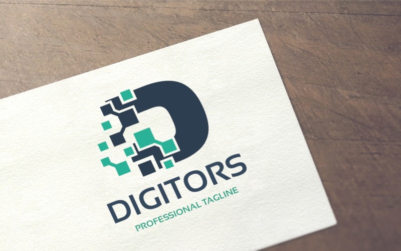Download Шаблон логотипа "Letter D - Digitor Logo Template" / Letter D - Digitor Logo Template - Шаблон логотипа на тему графика agency,brand,branding,business,creation,creative,d letter,d logo,data,design,developer,development,digit,digital,divide,firm,identity,letter,letter d,matrix