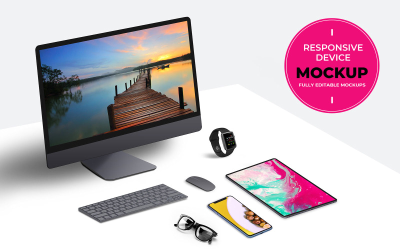 Maquette de produit Responsive Devices