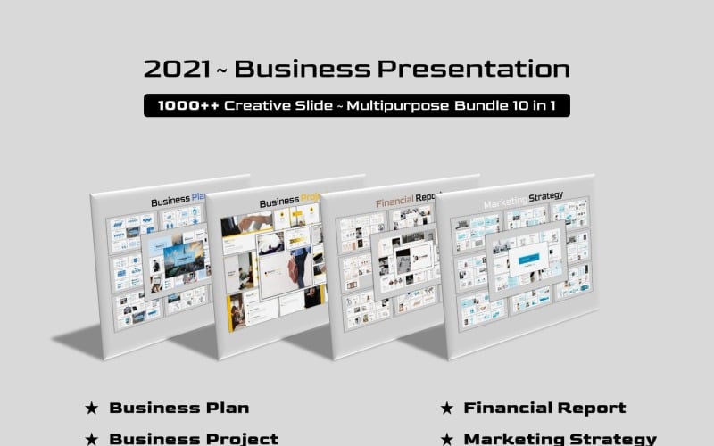 Modèle PowerPoint de Business Bundle 10 en 1