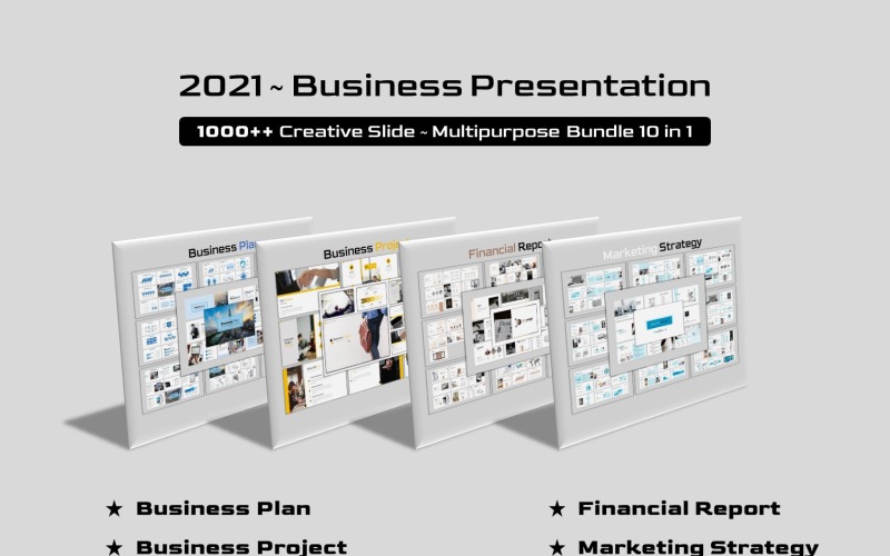 Pacote de negócios 10 em 1 modelo de PowerPoint