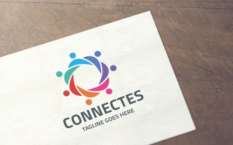 Download Шаблон логотипа "Connect Humans Logo Template" / Connect Humans Logo Template - Шаблон логотипа на тему графика association,brand,branding,business,club,company,corporate,creative,design,elegant,emblem,fashion,human,logo,logotype,network,party,people logo,print ready,product
