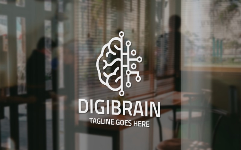 Digi Brain Logo sjabloon