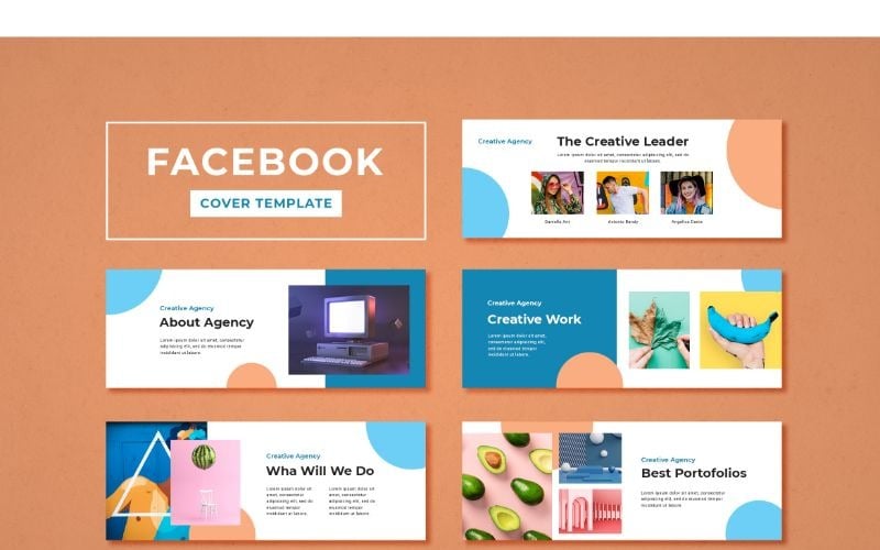 Download Шаблон для соцсетей "Facebook Cover About Agency Social Media Template" / Facebook Cover About Agency Social Media Template - Шаблон для соцсетей на тему графика adobe photoshop,banner,brand,business,cover,facebook,information,modern,product,profile,promotions,service,social media,template,website