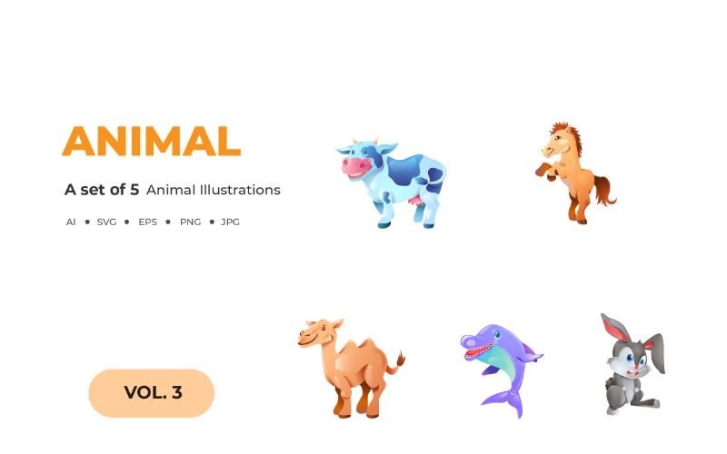 Download Иллюстрация "Jungle  3 - Illustration" / Jungle  3 - Illustration - Иллюстрация на тему графика flat,animal,wild,illustration,vector,jungle,wildlife,zoo,character,cartoon