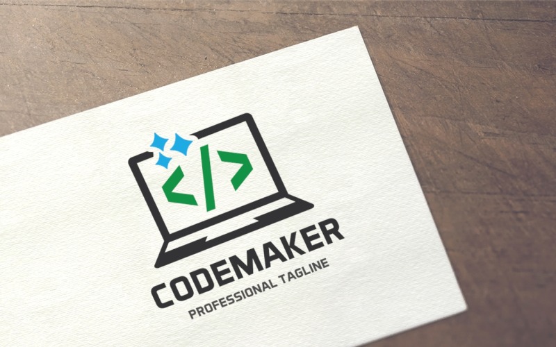Modello di logo di Code Maker