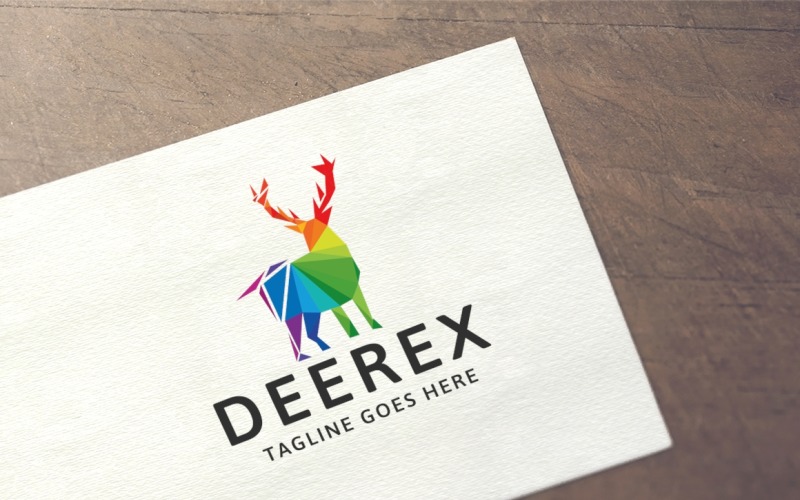 Download Шаблон логотипа "Polygon Deer Logo Template" / Polygon Deer Logo Template - Шаблон логотипа на тему графика animal,animals,brand,branding,caribou,cervids,chalet,colorful,deer,deer logo,forest,horn,hunt,hunter,identity,moose,mountain,polygon,professional,roe