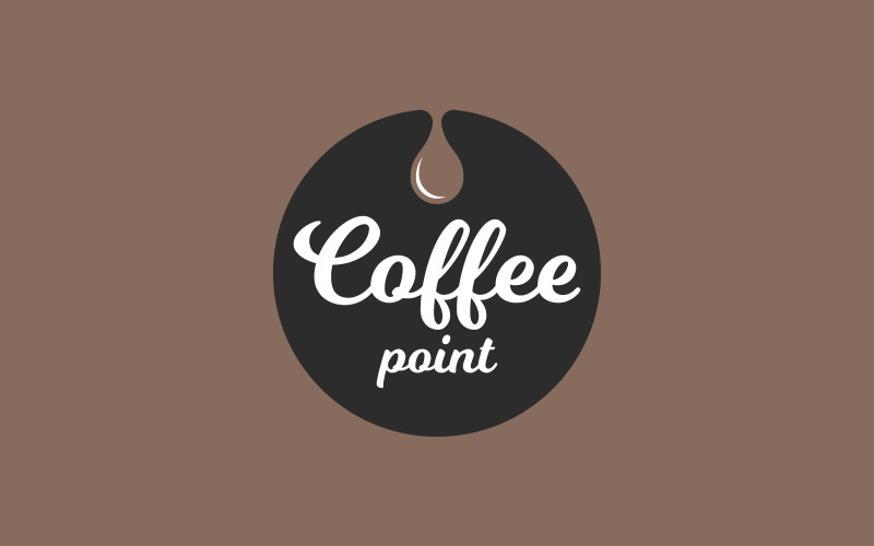 Vettore di goccia di caffè. Modello di logo
