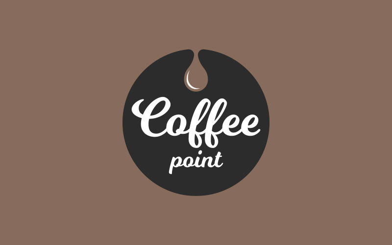 Wektor kropla kawy. Szablon logo