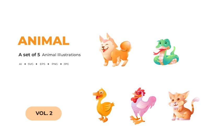 Download Иллюстрация "Wild Force  2 - Illustration" / Wild Force  2 - Illustration - Иллюстрация на тему графика flat,animal,wild,illustration,vector,jungle,wildlife,zoo,character,cartoon