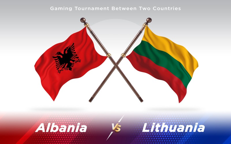 Download Иллюстрация "Albania versus Lithuania Two Countries Flags - Illustration" / Albania versus Lithuania Two Countries Flags - Illustration - Иллюстрация на тему графика national,patriotic,europe,asia,republic,map,flag,country,cartography,geography,nation,illustration,graphic,vector,state,world,isolated,symbol,border,icon