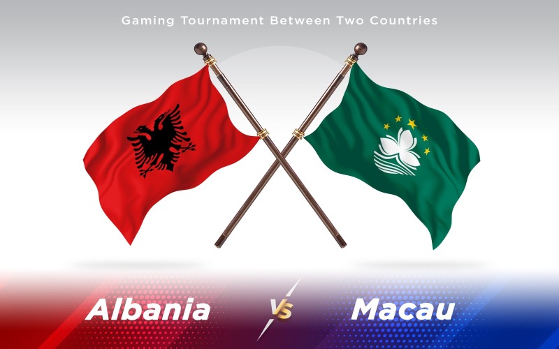 Download Иллюстрация "Albania versus Macau Two Countries Flags - Illustration" / Albania versus Macau Two Countries Flags - Illustration - Иллюстрация на тему графика national,patriotic,europe,asia,republic,map,flag,country,cartography,geography,nation,illustration,graphic,vector,state,world,isolated,symbol,border,icon
