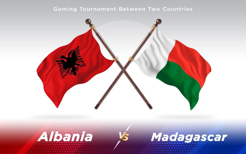Download Иллюстрация "Albania versus Madagascar Two Countries Flags - Illustration" / Albania versus Madagascar Two Countries Flags - Illustration - Иллюстрация на тему графика national,patriotic,europe,asia,republic,map,flag,country,cartography,geography,nation,illustration,graphic,vector,state,world,isolated,symbol,border,icon