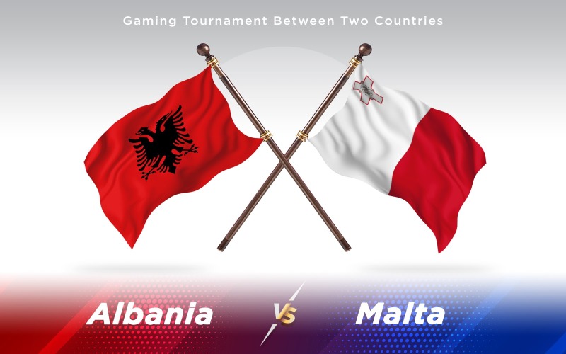 Download Иллюстрация "Albania versus Malta Two Countries Flags - Illustration" / Albania versus Malta Two Countries Flags - Illustration - Иллюстрация на тему графика national,patriotic,europe,asia,republic,map,flag,country,cartography,geography,nation,illustration,graphic,vector,state,world,isolated,symbol,border,icon