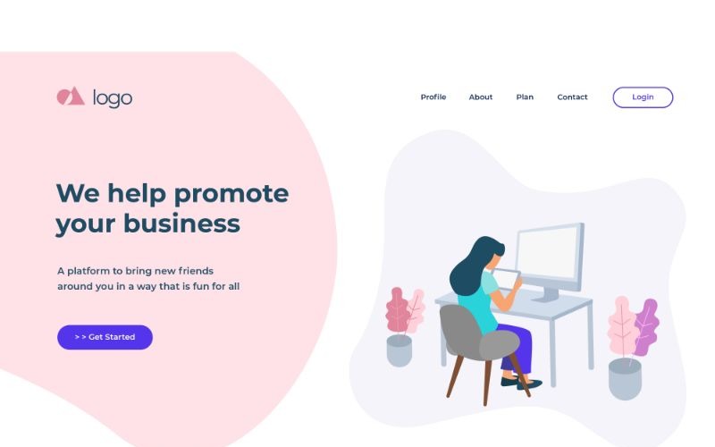 Download Иллюстрация "ILP 17 Help Promote Your Business - Illustration" / ILP 17 Help Promote Your Business - Illustration - Иллюстрация на тему графика vector,illustration,landing,page,infographic,website,design,business,flat,homepage,header,people,ui,ux,web